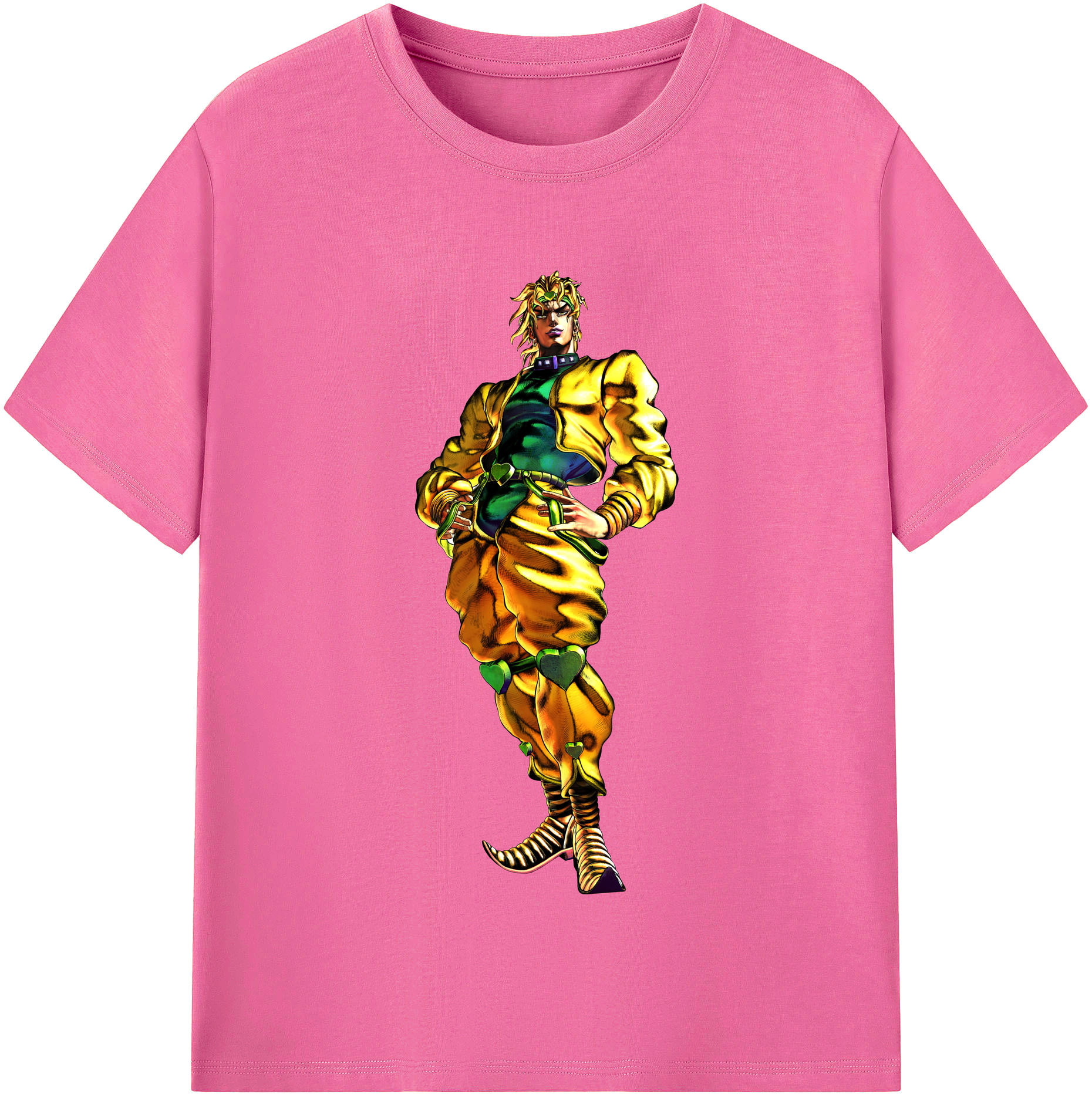 （画像用） ジョジョの奇妙な冒険 ディオ?ブランドー JoJo's Bizarre Adventure Dio Brando レディースカジュアルプリントTシャツ（綿100％）